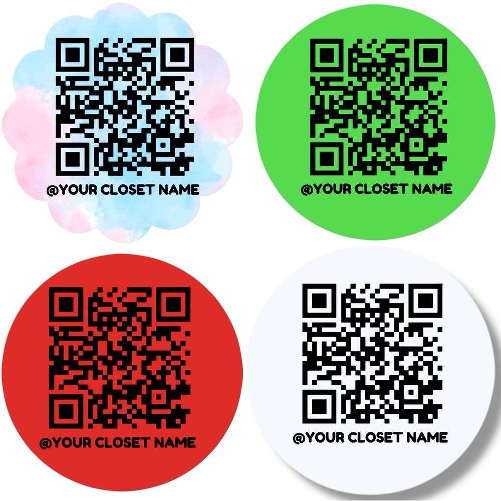 100 CUSTOM 2" stickers with YOUR poshmark QR code & closet name! - Picture 3 of 5